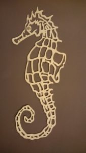 Picture of CNC cut of seahorse